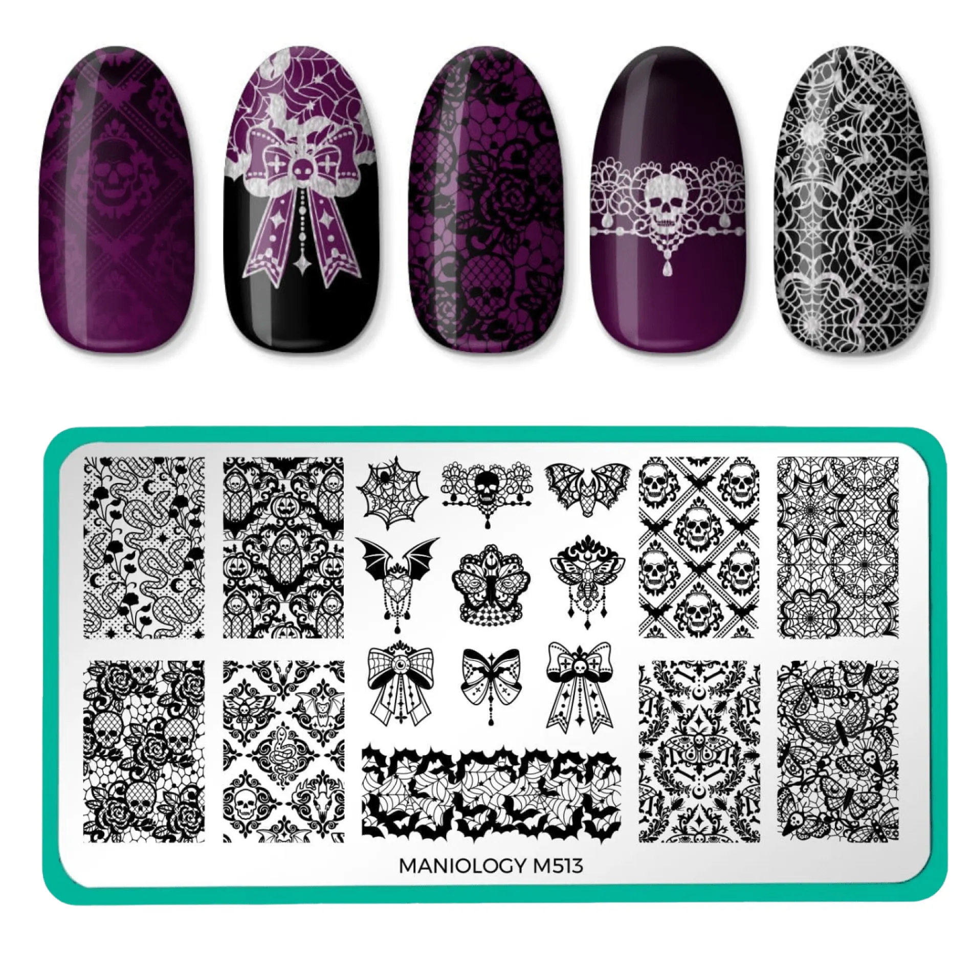 Gothic Halloween (M513-M517) - Set of 5 Nail Stamping Plates