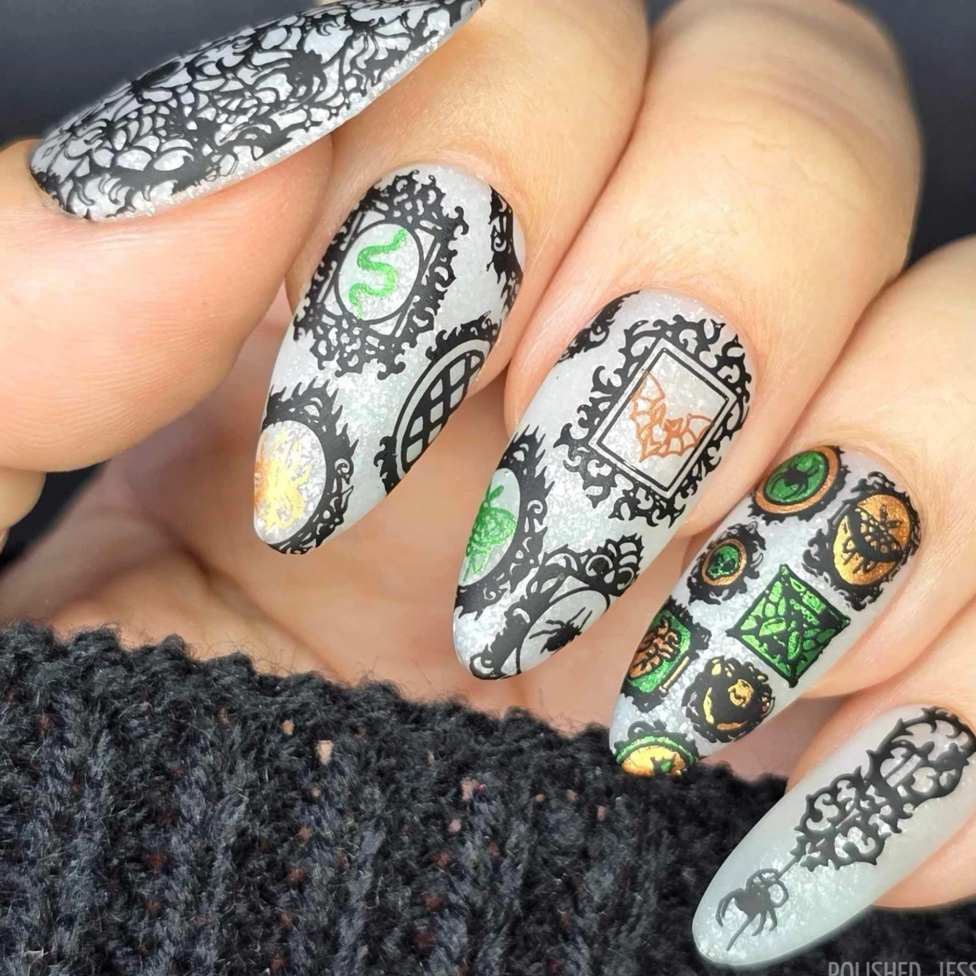 Gothic Halloween (M513-M517) - Set of 5 Nail Stamping Plates