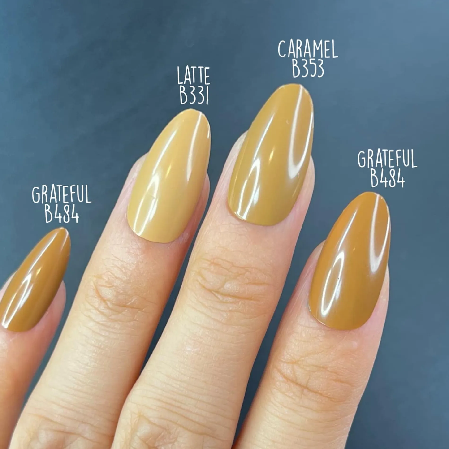 Grateful (B484) - Camel Brown Cream Stamping Polish