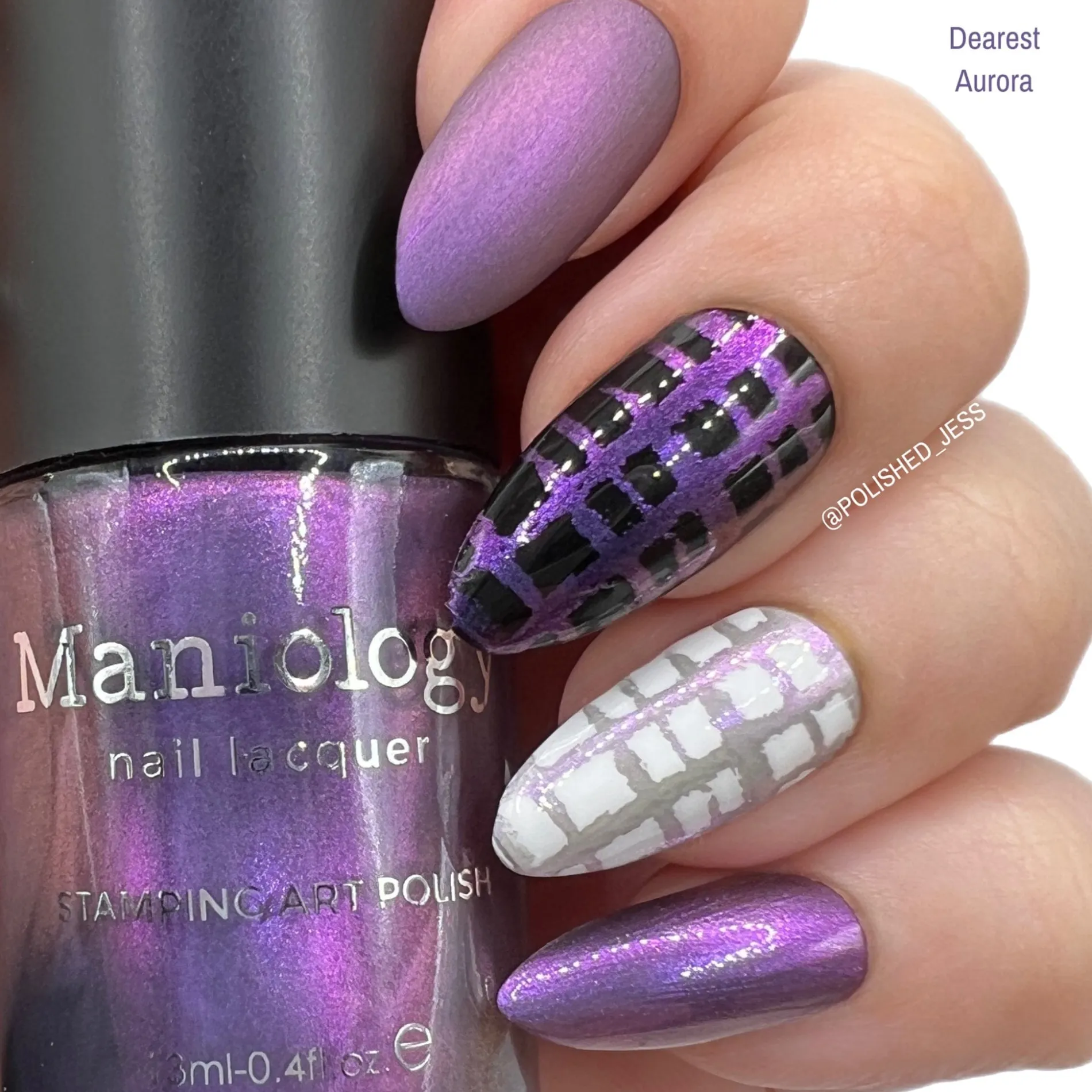 Grimm's Nightfall: Dearest Aurora (B221) - Purple Duochrome Stamping Polish