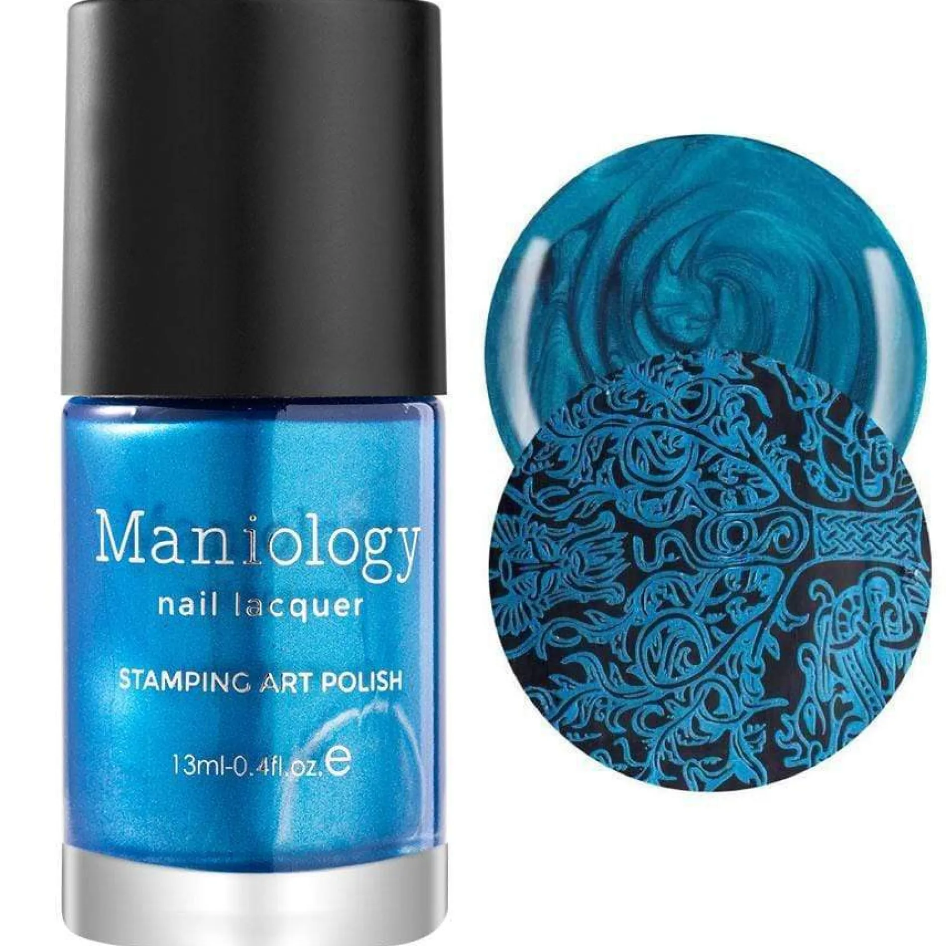 Grimm's Nightfall: Glass Slipper (B224) - Blue Metallic Stamping Polish