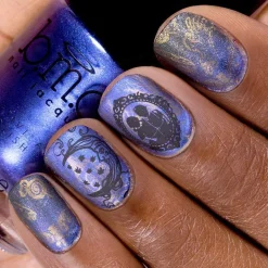 Grimm's Nightfall: Gretel Brittle (B222) - Indigo Duochrome Stamping Polish