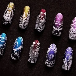 Grimm's Nightfall: 6-Piece Duochrome & Metallic Stamping Polish Set