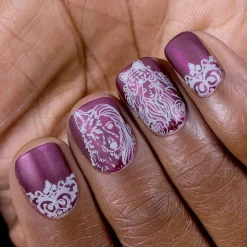 Grimm's Nightfall: Wolfish (B223) - Plum Metallic Stamping Polish