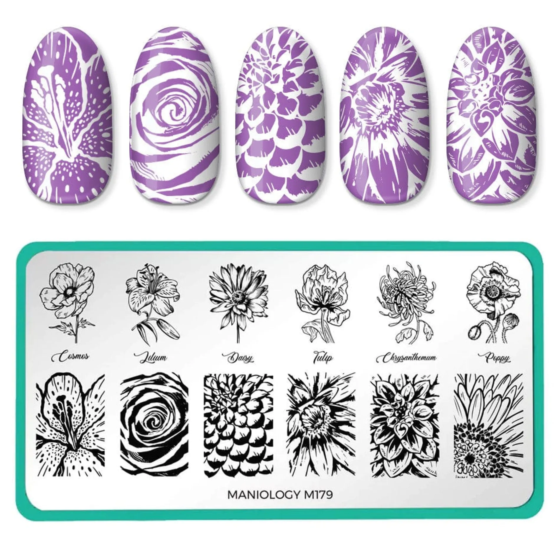 Grow With Love (m179) - Nail Stamping Plate