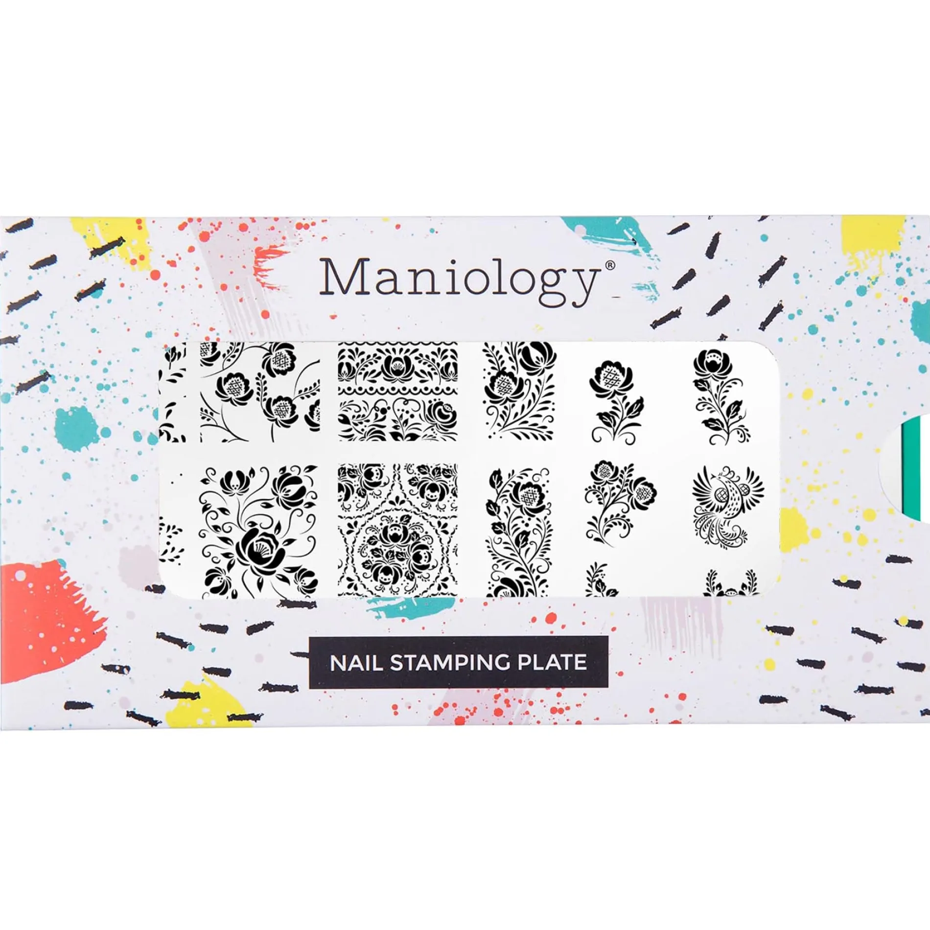 Gzhel Roses (M674) - Nail Stamping Plate