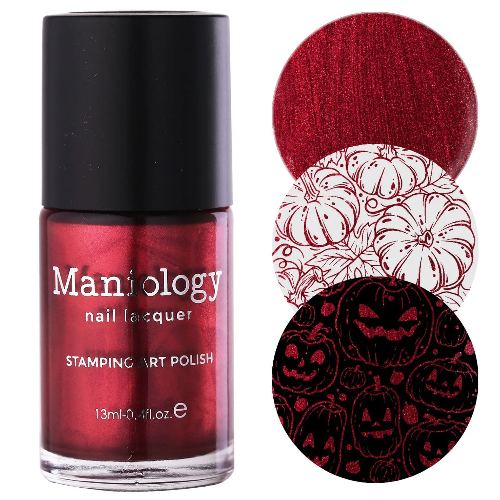 Harvest Hues: Cinnamon Spark (B531) - Red Metallic Stamping Polish