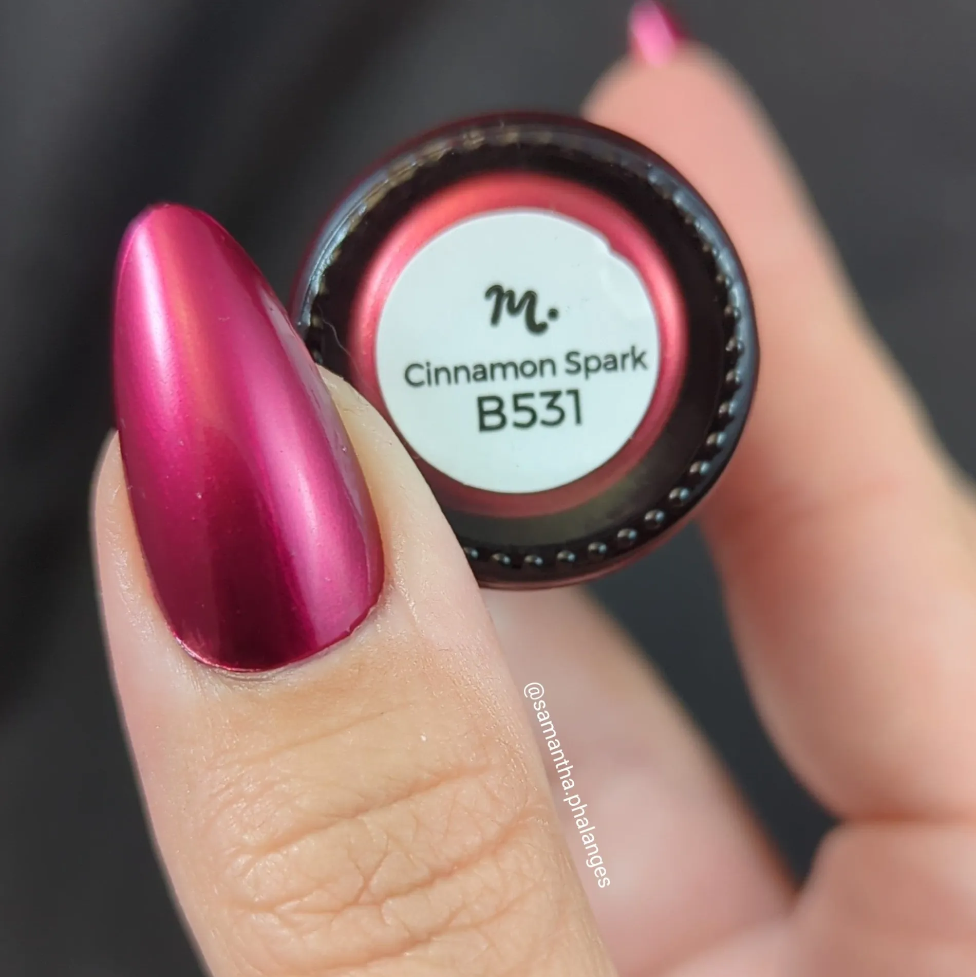 Harvest Hues: Cinnamon Spark (B531) - Red Metallic Stamping Polish