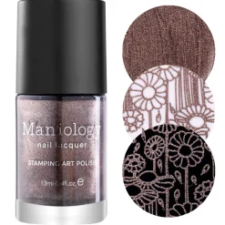 Haunted (B359) - Metallic Dark Brown Stamping Polish