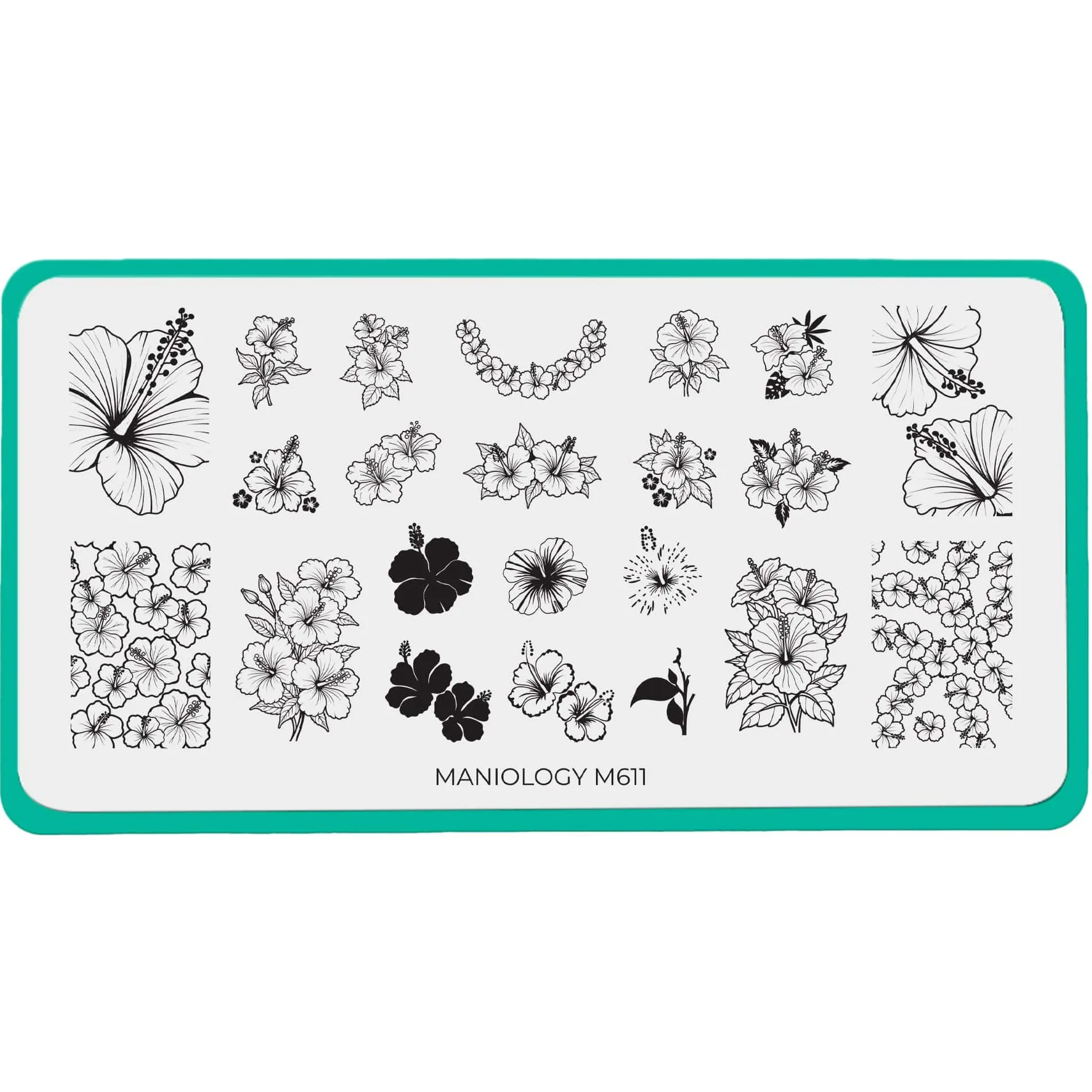 Hibiscus Haven (M611) - Nail Stamping Plate