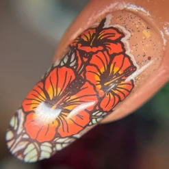 Hibiscus Haven (M611) - Nail Stamping Plate