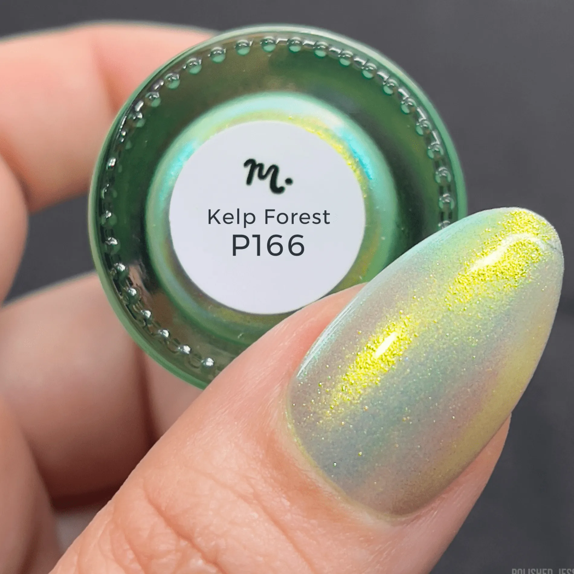 High Tide: Kelp Forest (P166) - Green Shimmering Jellies Nail Polish