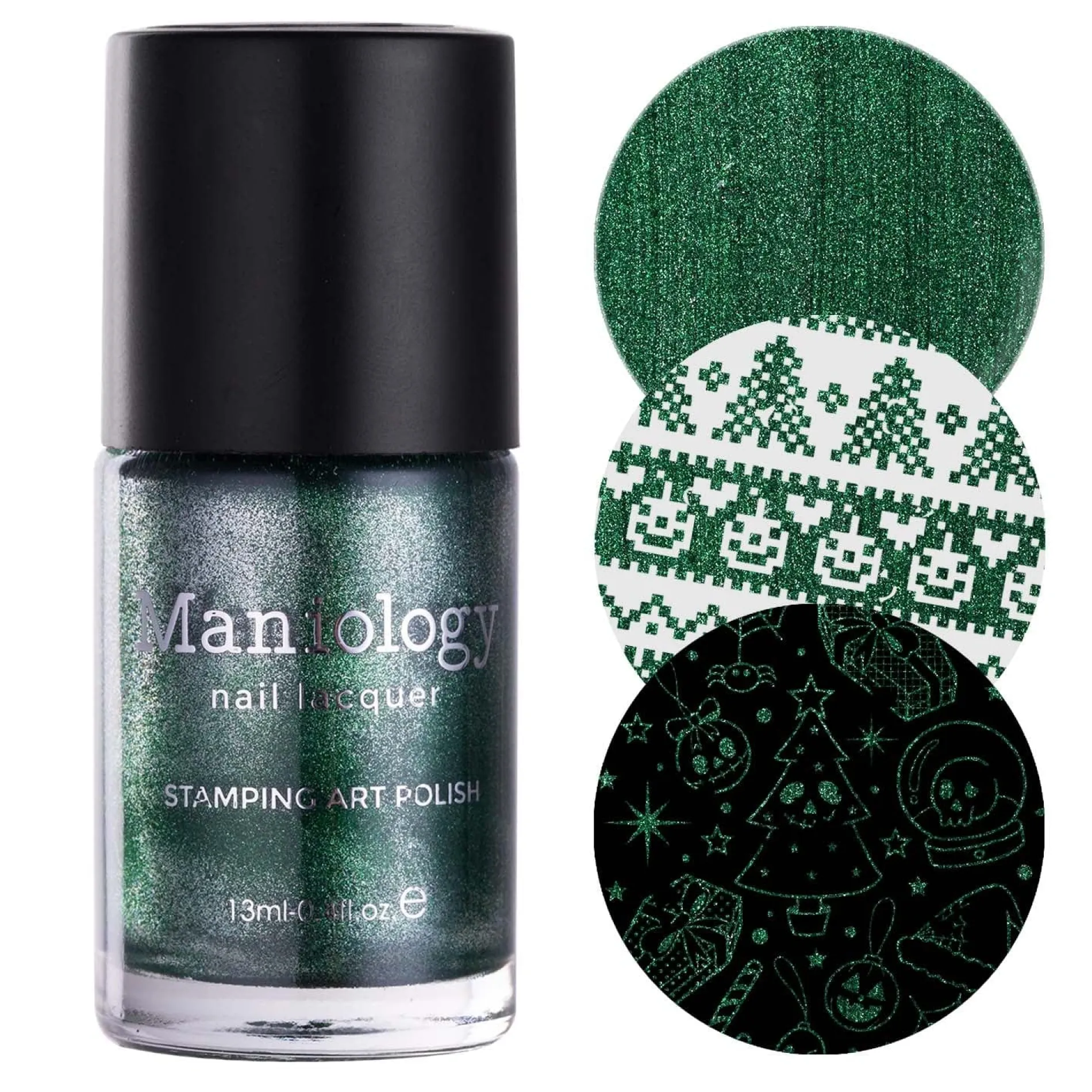 Holly Hell (B451) - Metallic Dark Green Stamping Polish
