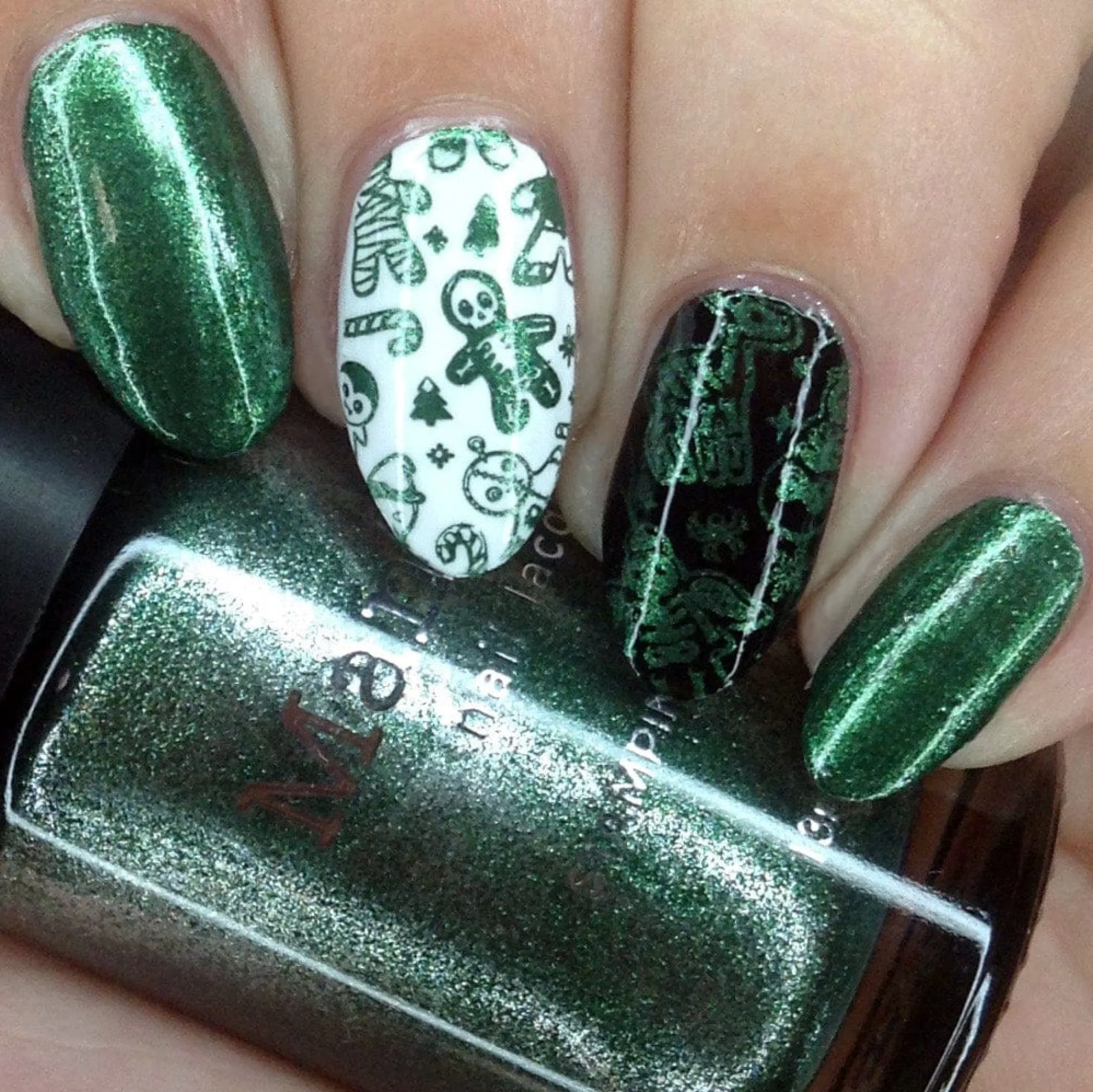 Holly Hell (B451) - Metallic Dark Green Stamping Polish