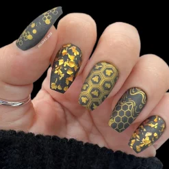 Honeypot (P138) - Clear with Copper Gold Flakies Nail Polish