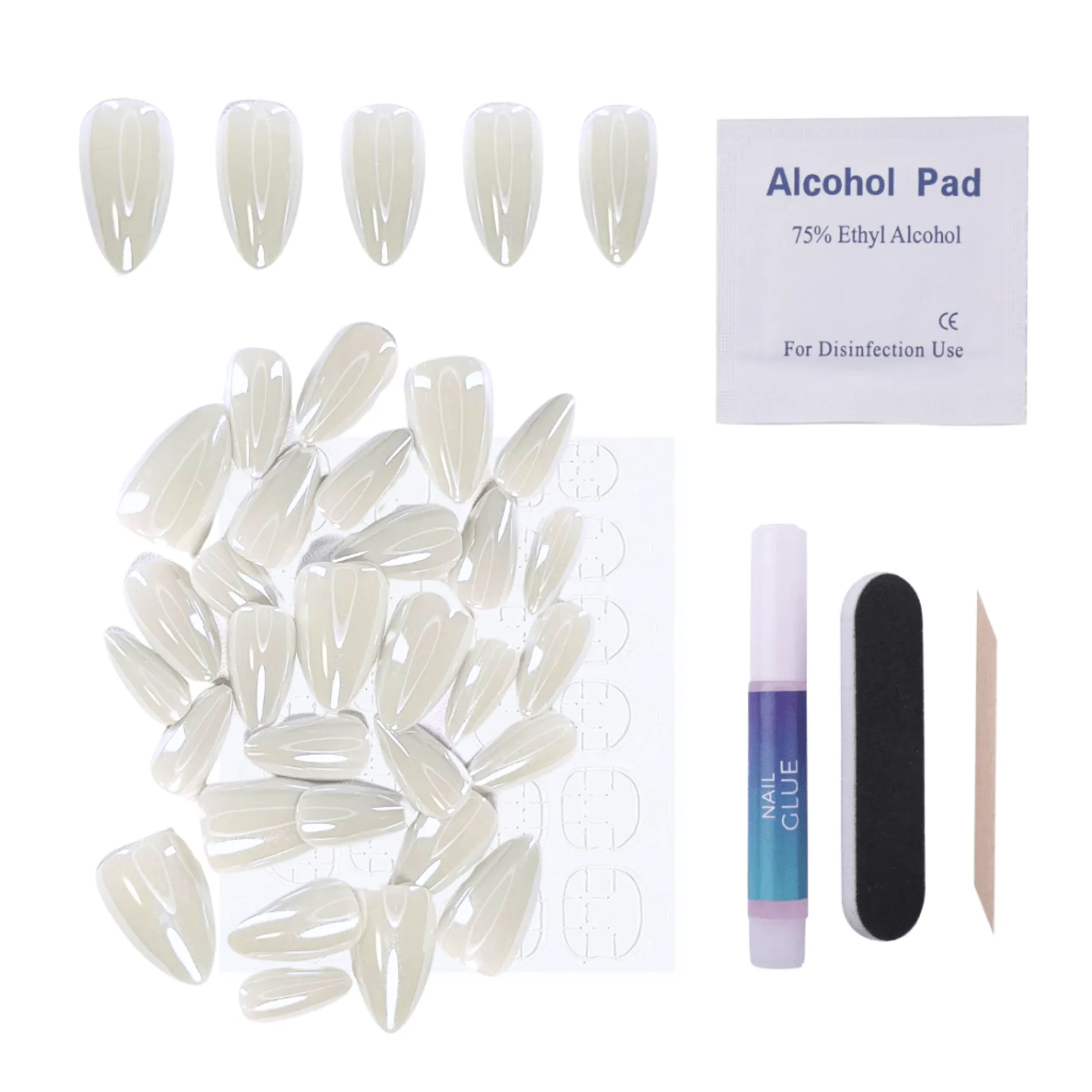 Icebeam Press-On Nails - Short Almond