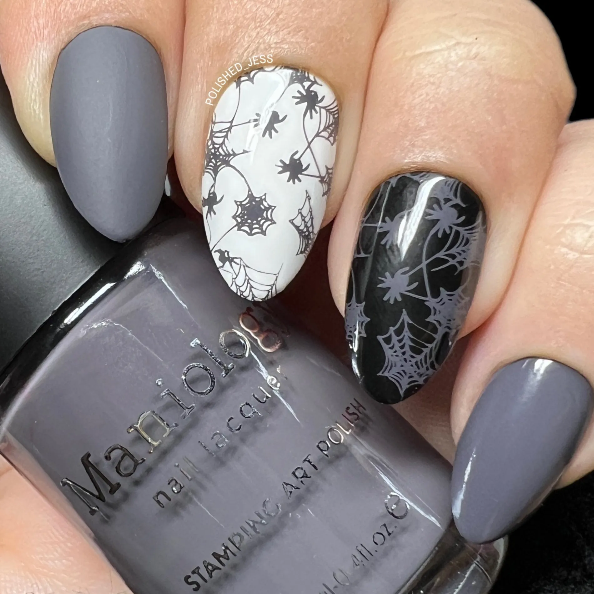 Illusionist: Smoke Show (B488) - Gray Cream Stamping Polish