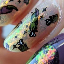 Illusion (NA027) - Transparent Orange Iridescent Flakies