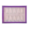 Iridescent Clear Press On Nails - Medium Coffin