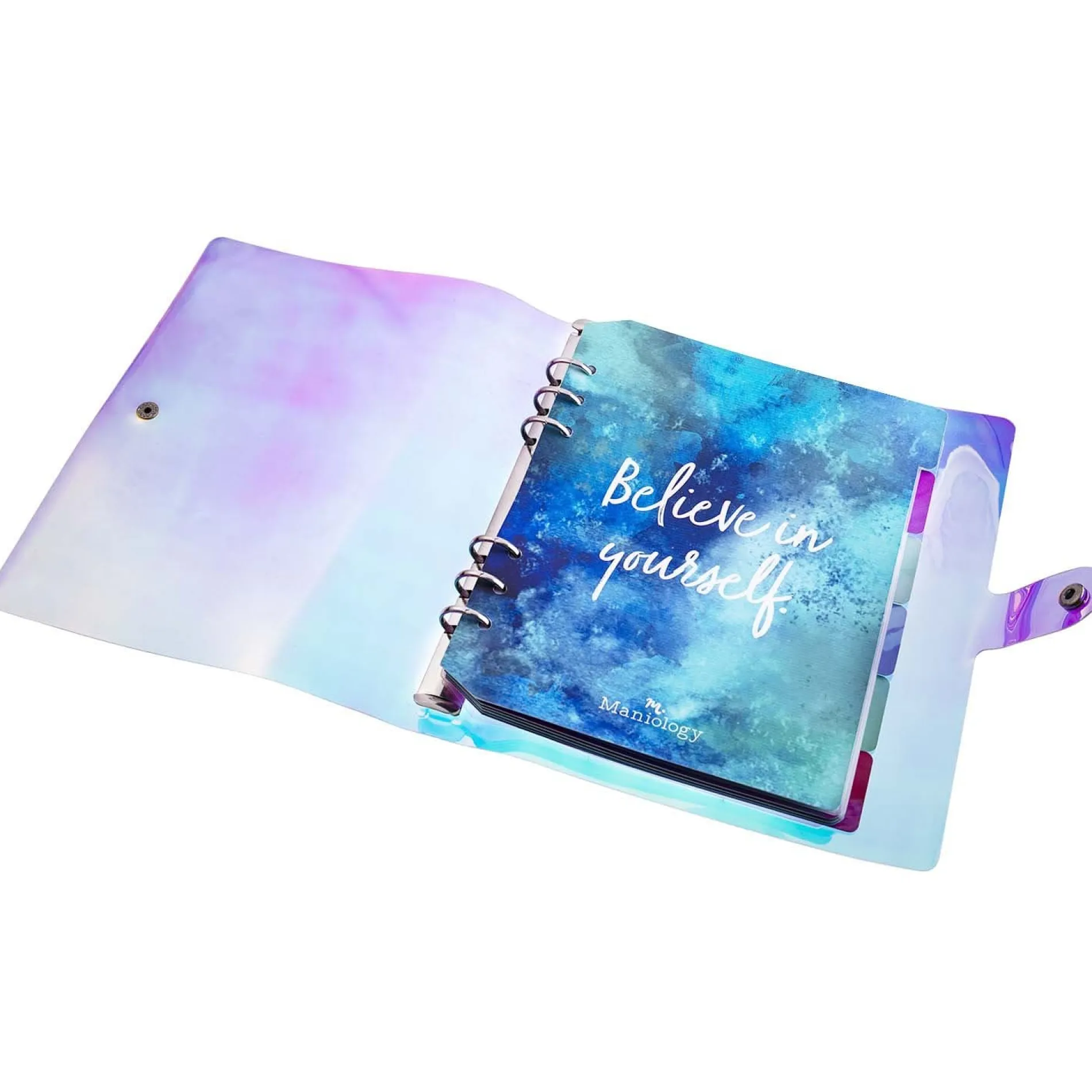 Iridescent Nail Stamping Plate Organizer Binder