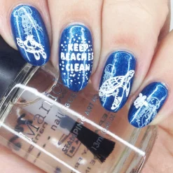 Kai (B430) - Blue Metallic Stamping Polish