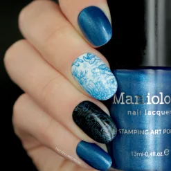 Kai (B430) - Blue Metallic Stamping Polish