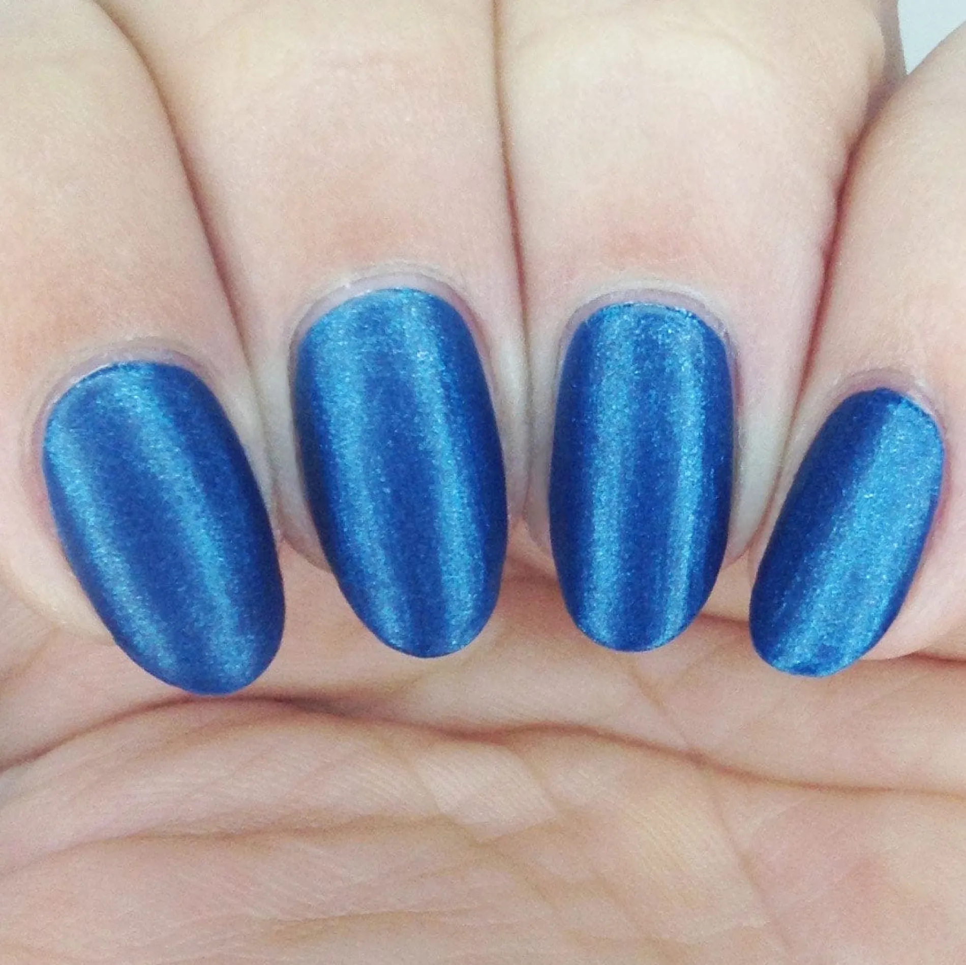 Kai (B430) - Blue Metallic Stamping Polish