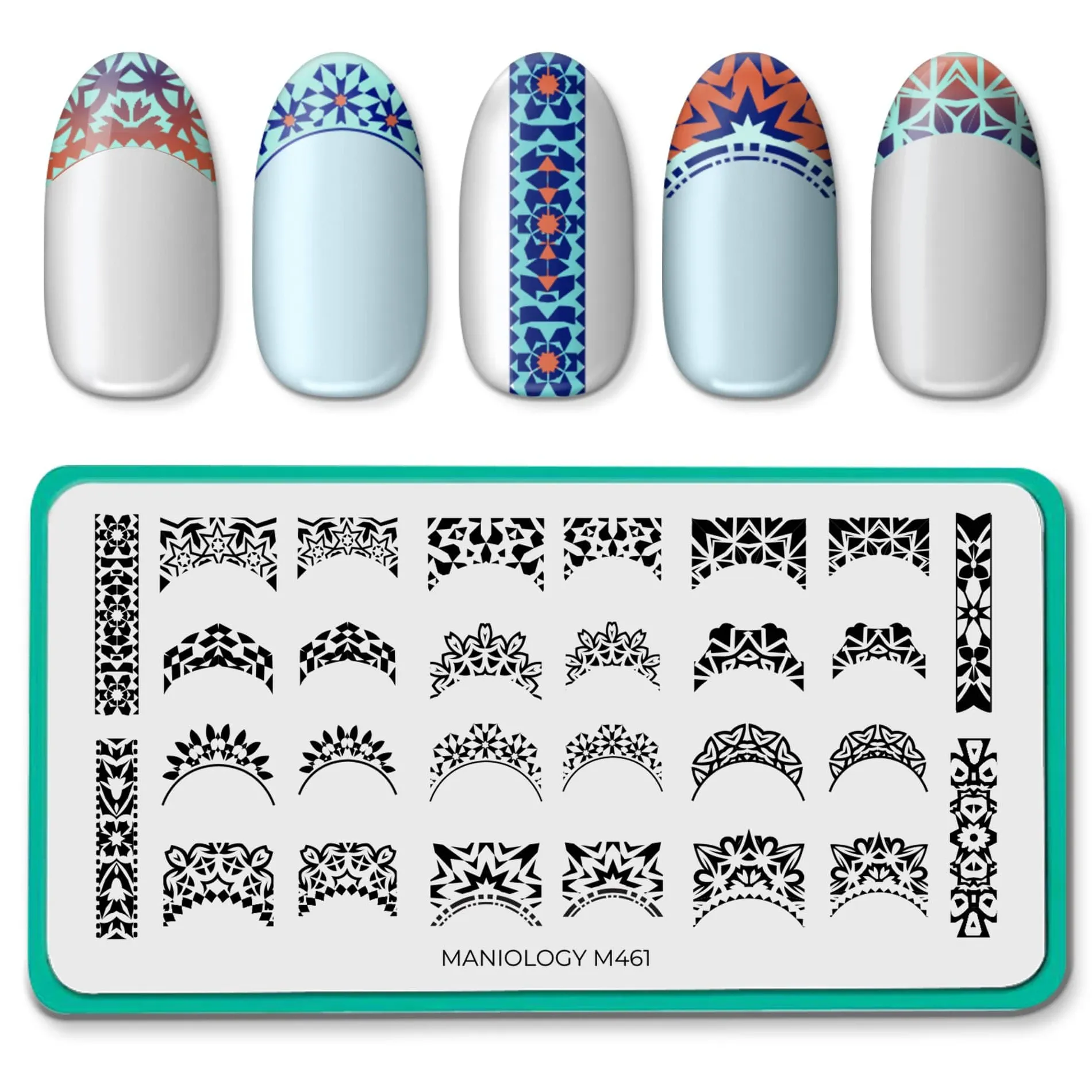 Kaleidoscope French (M461) - Nail Stamping Plate