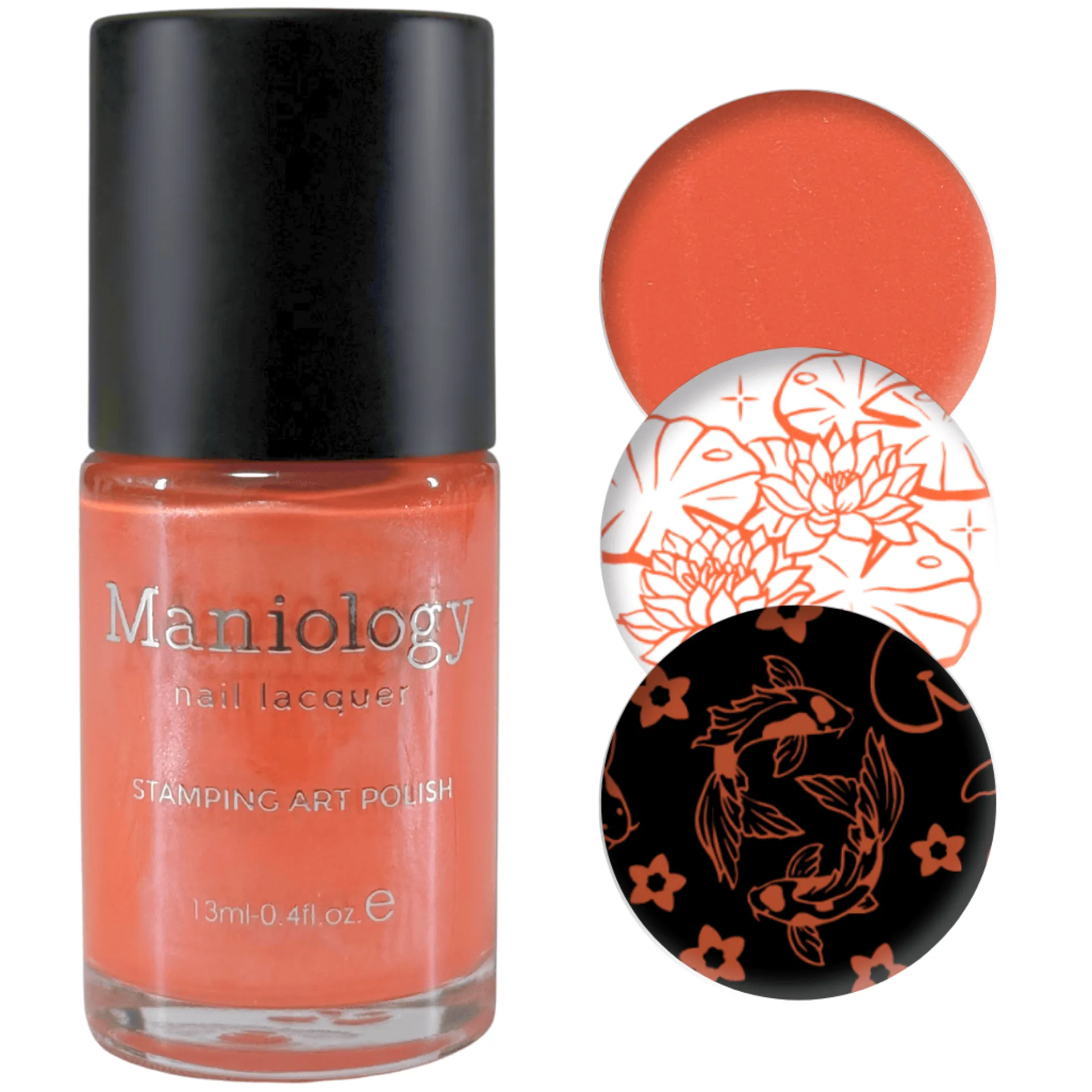 Koi (B581) - Orange Pearl Stamping Polish
