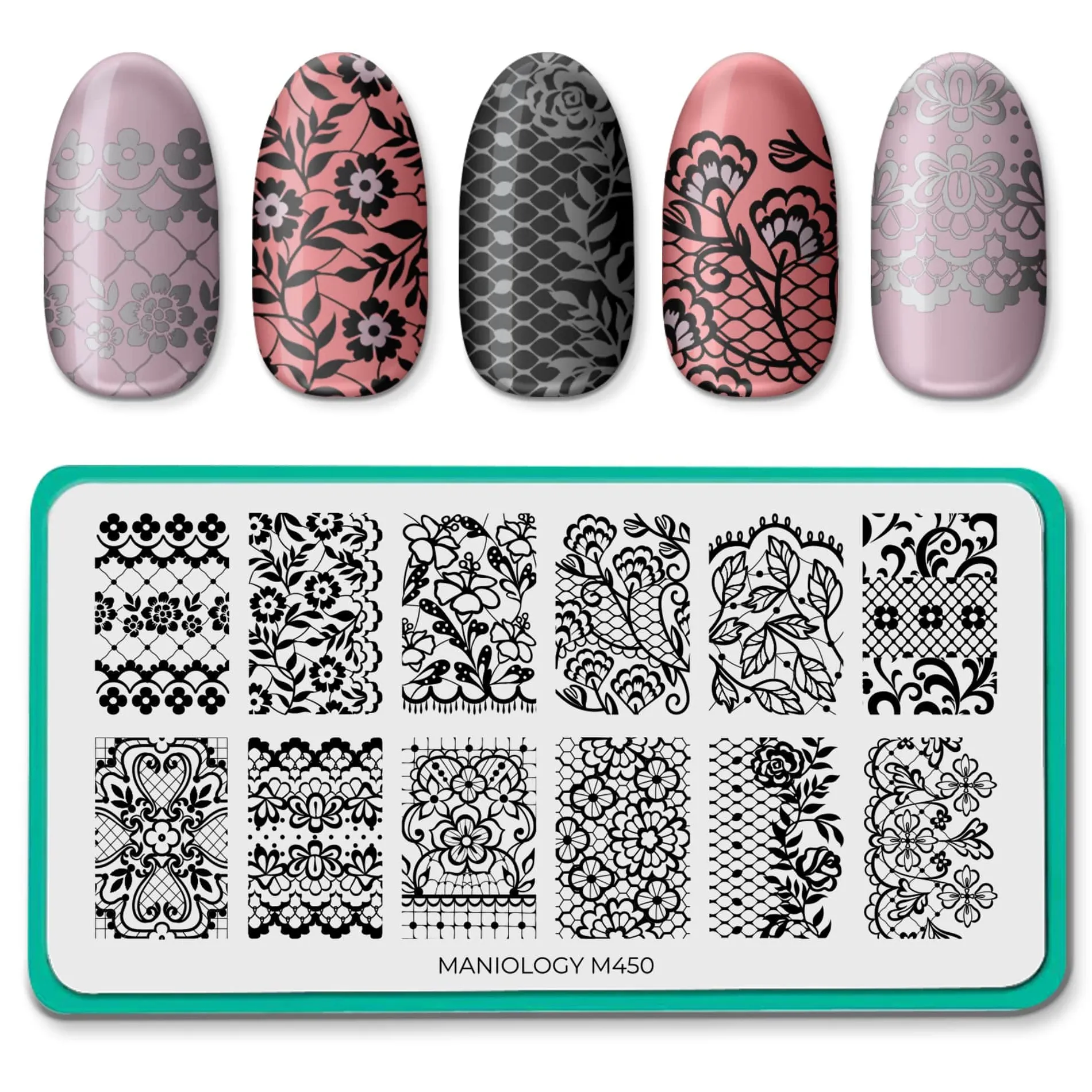 Lacey Lovers (M450) - Nail Stamping Plate