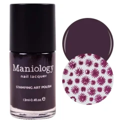 Leather (B368) - Dark Burgundy Red Stamping Polish