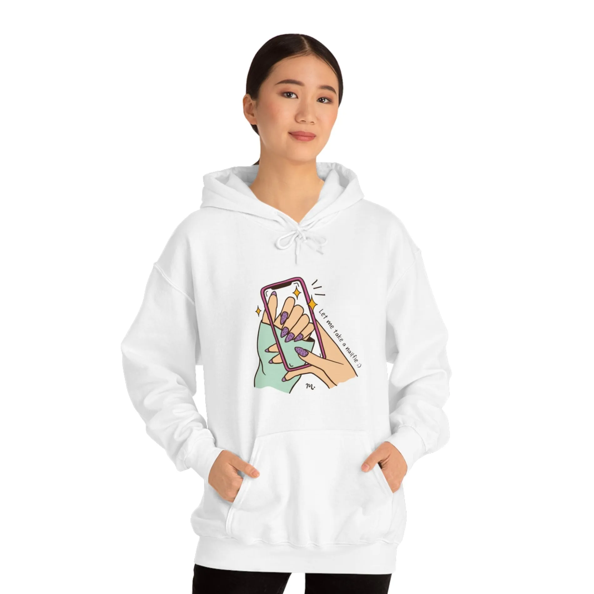 Let Me Take A Nailfie - Heavy Blend Hoodie Sweatshirt
