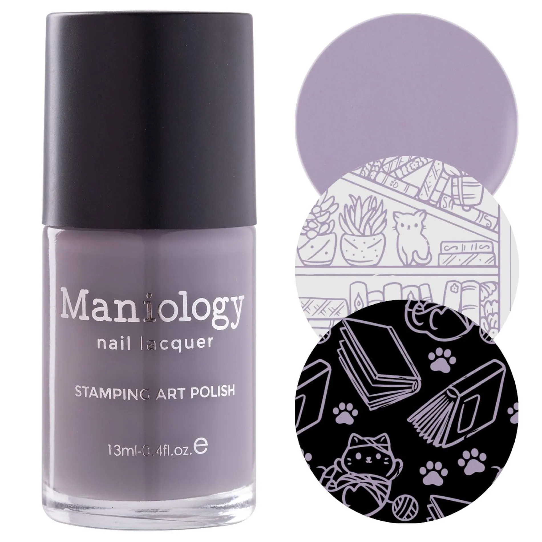 Literary Classic (B502) - Cream Gray Stamping Polish