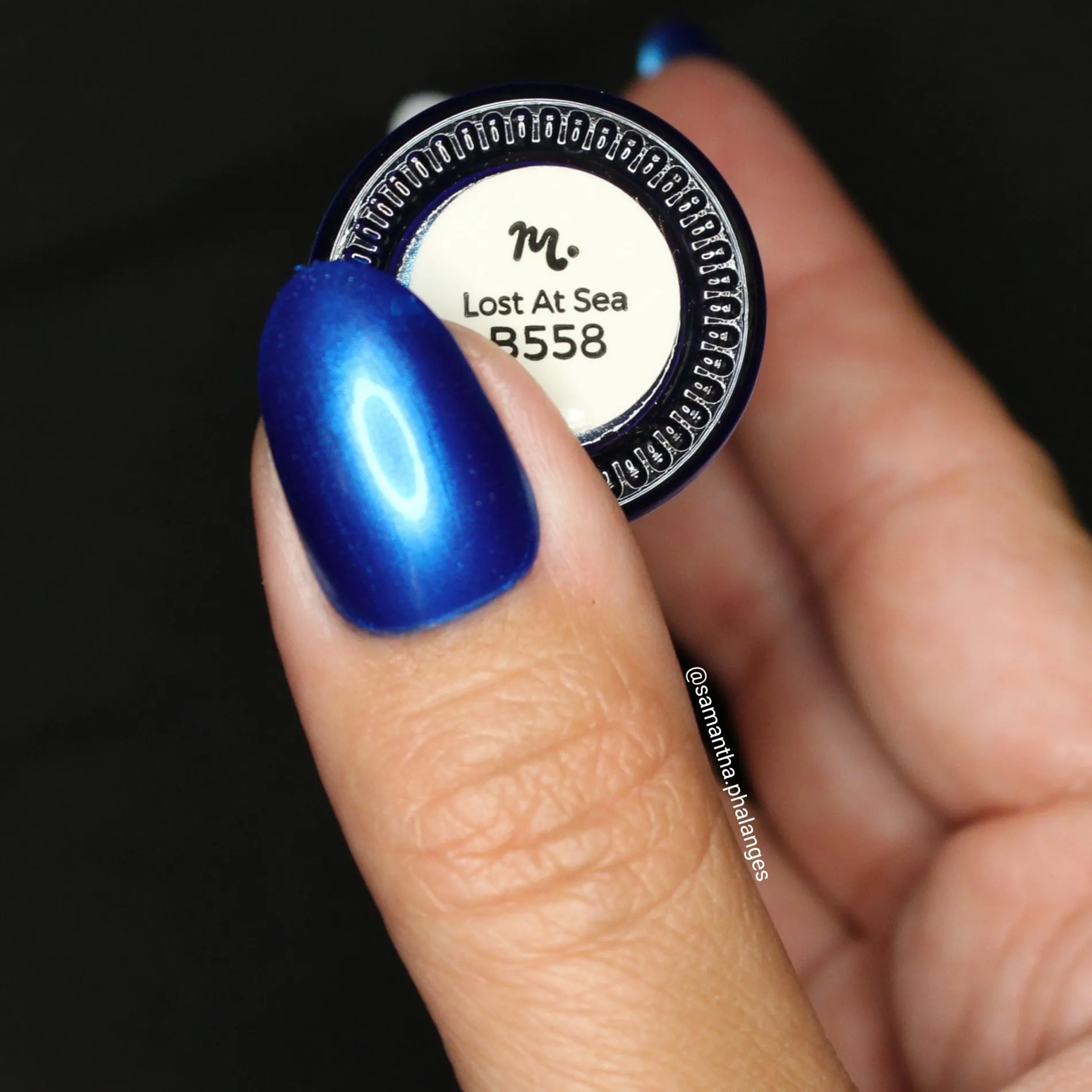 Lost At Sea (B558) - Metallic Blue Stamping Polish