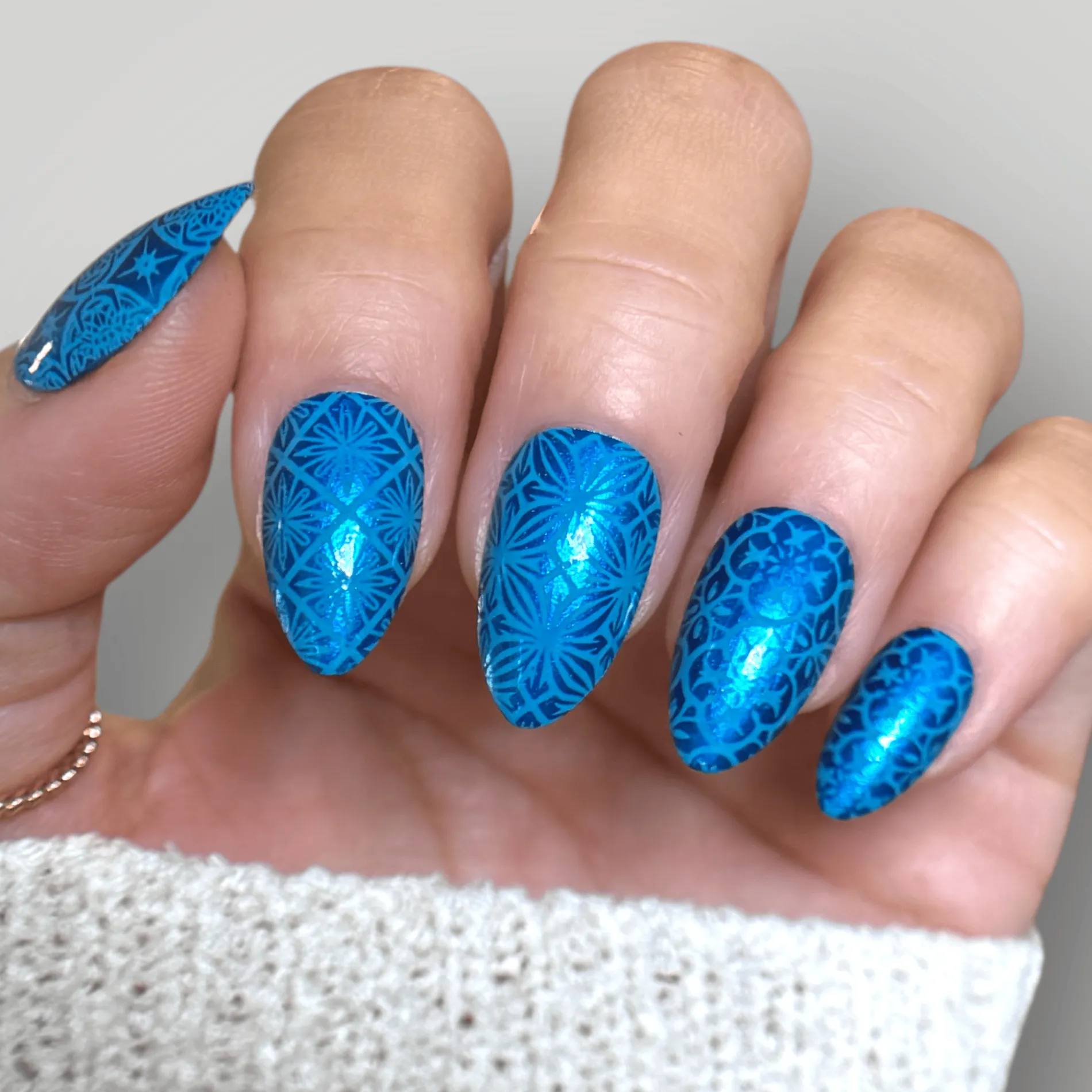 Lost At Sea (B558) - Metallic Blue Stamping Polish