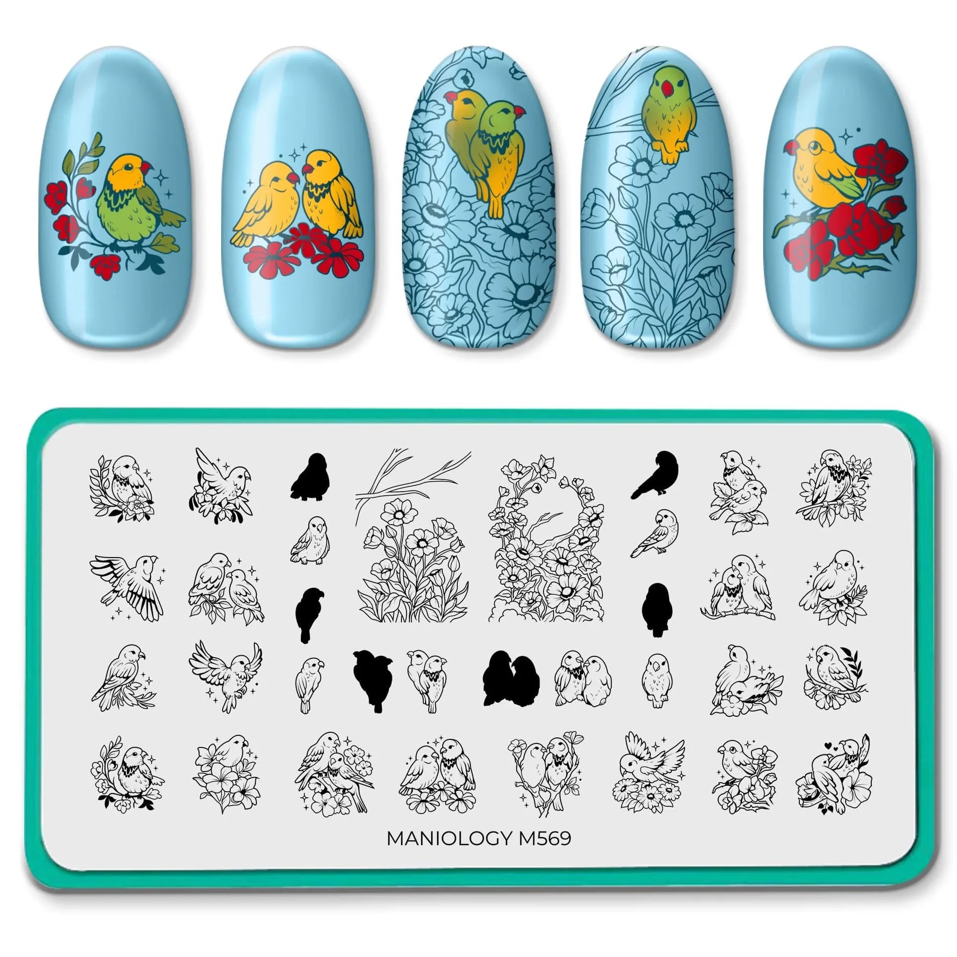 Love Birds (M569) - Nail Stamping Plate