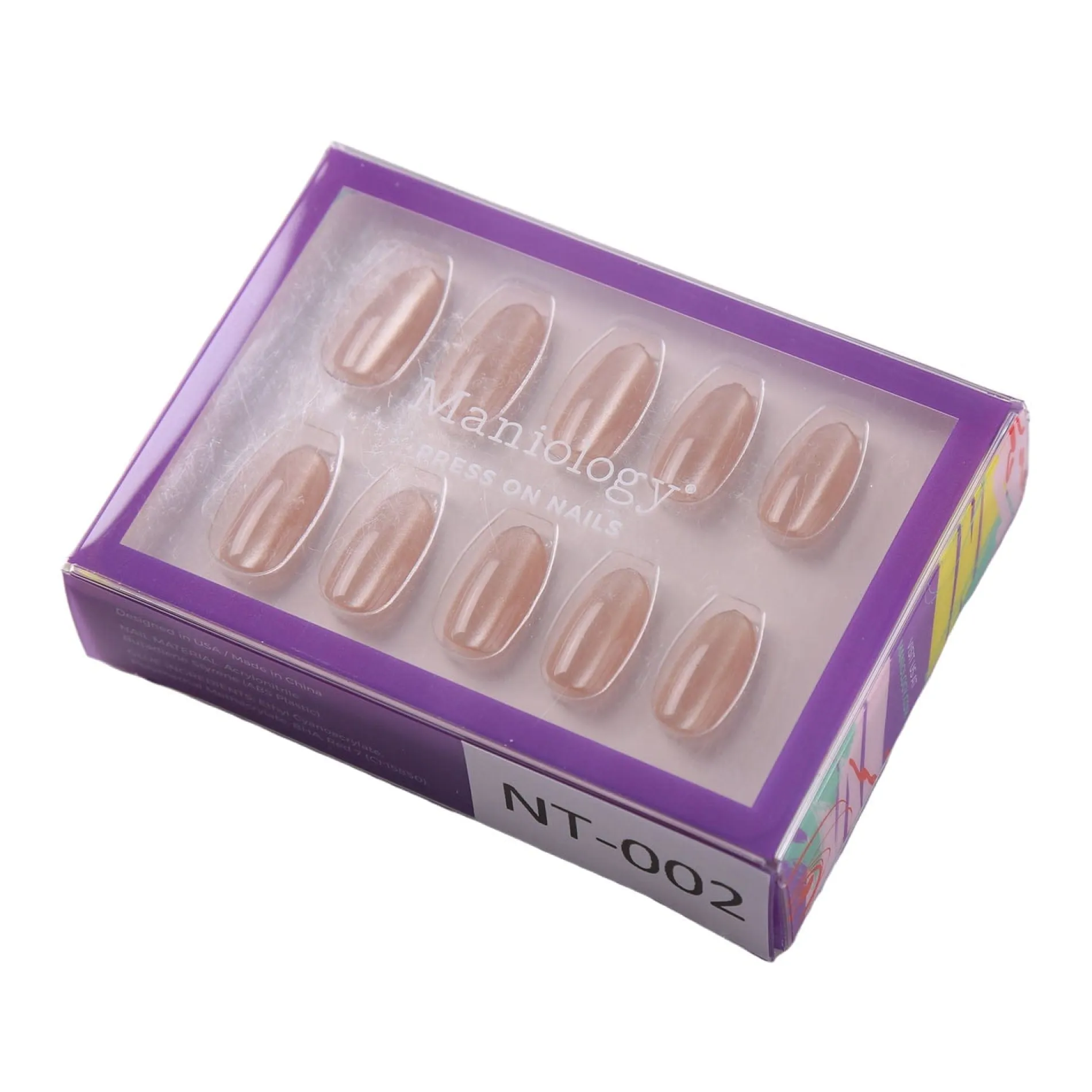 Magnetic Pearl Press On Nails - Short Round