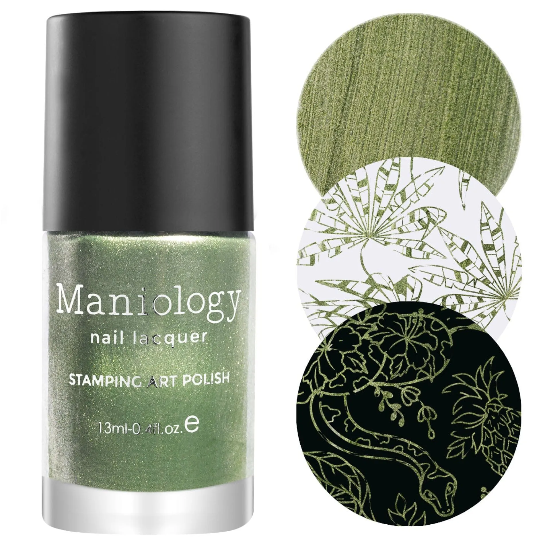 Mangrove (B438) - Metallic Green Stamping Polish