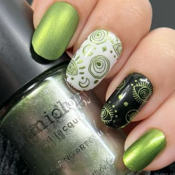 Mangrove (B438) - Metallic Green Stamping Polish