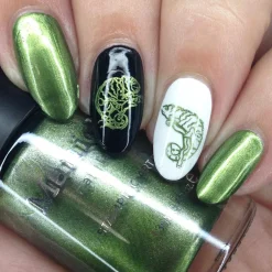 Mangrove (B438) - Metallic Green Stamping Polish