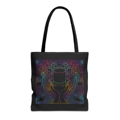 Maniology Rainbow Black Tote Bag