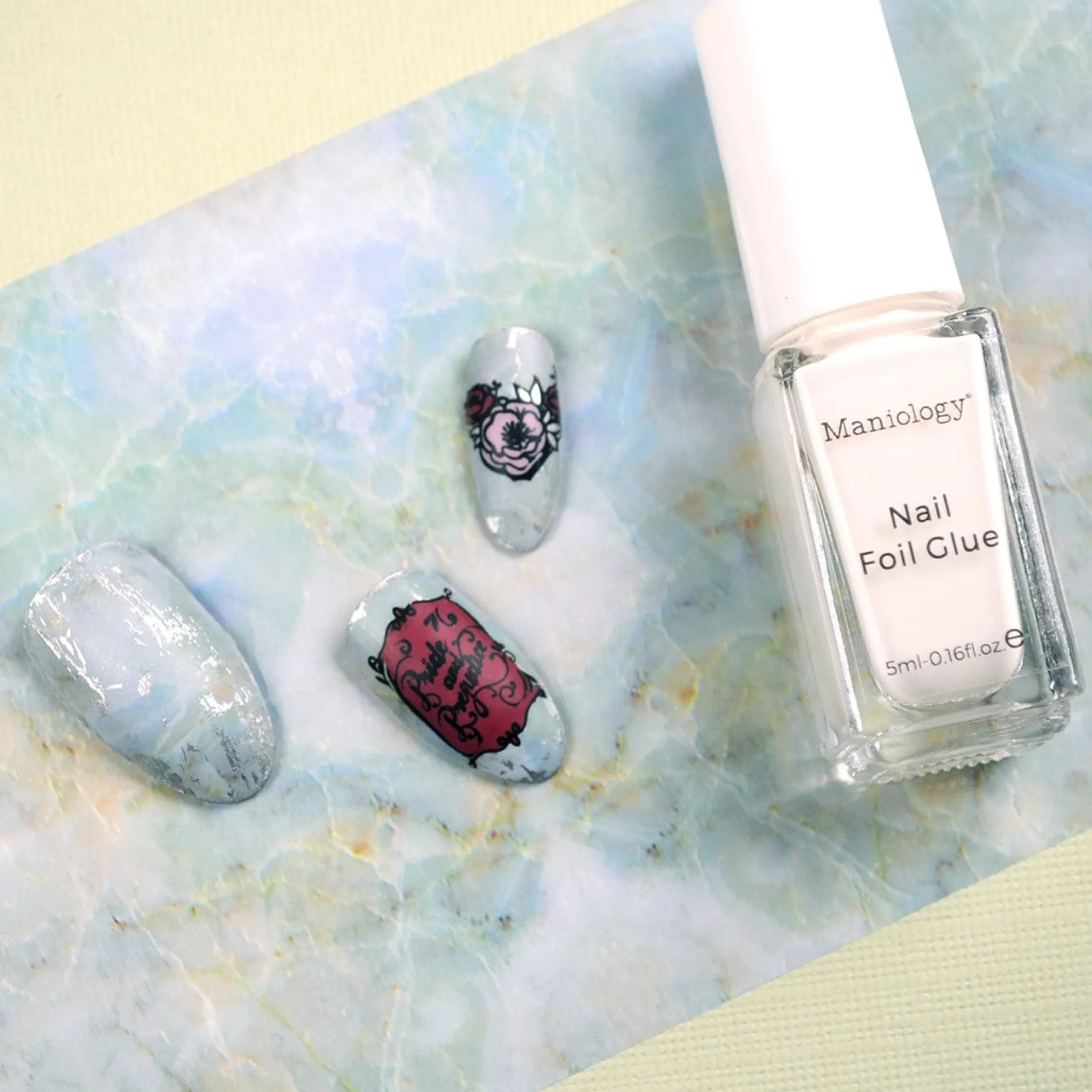 Marble Nail Foil and Nail Foil Glue Set