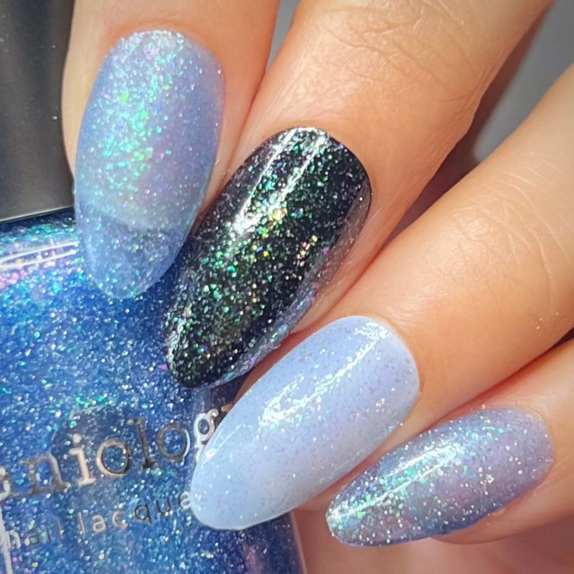 Morning Dew: 3-Piece Flakies Jelly with Reflective Glitter Nail Polish Set