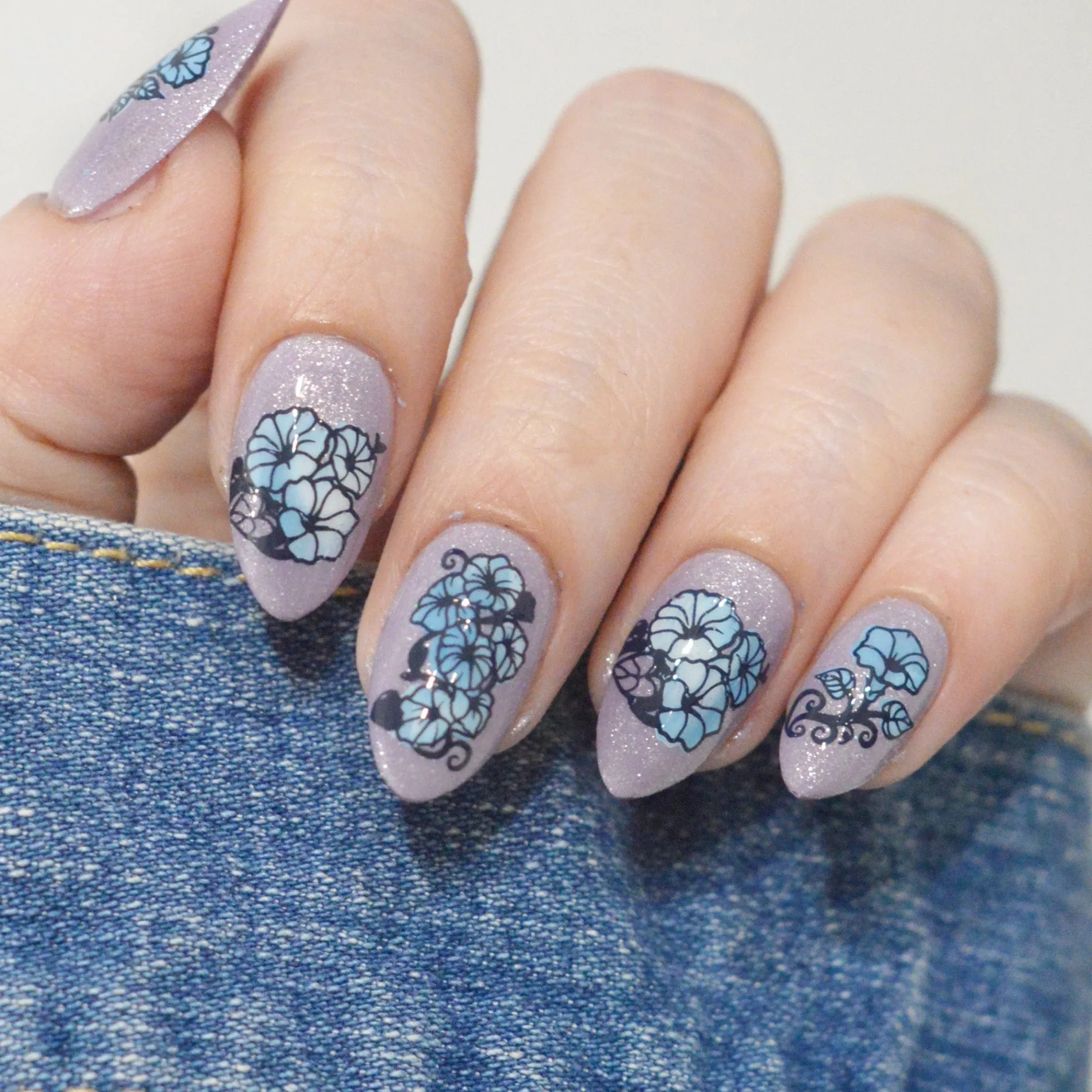 Morning Glory (M666) - Nail Stamping Plate