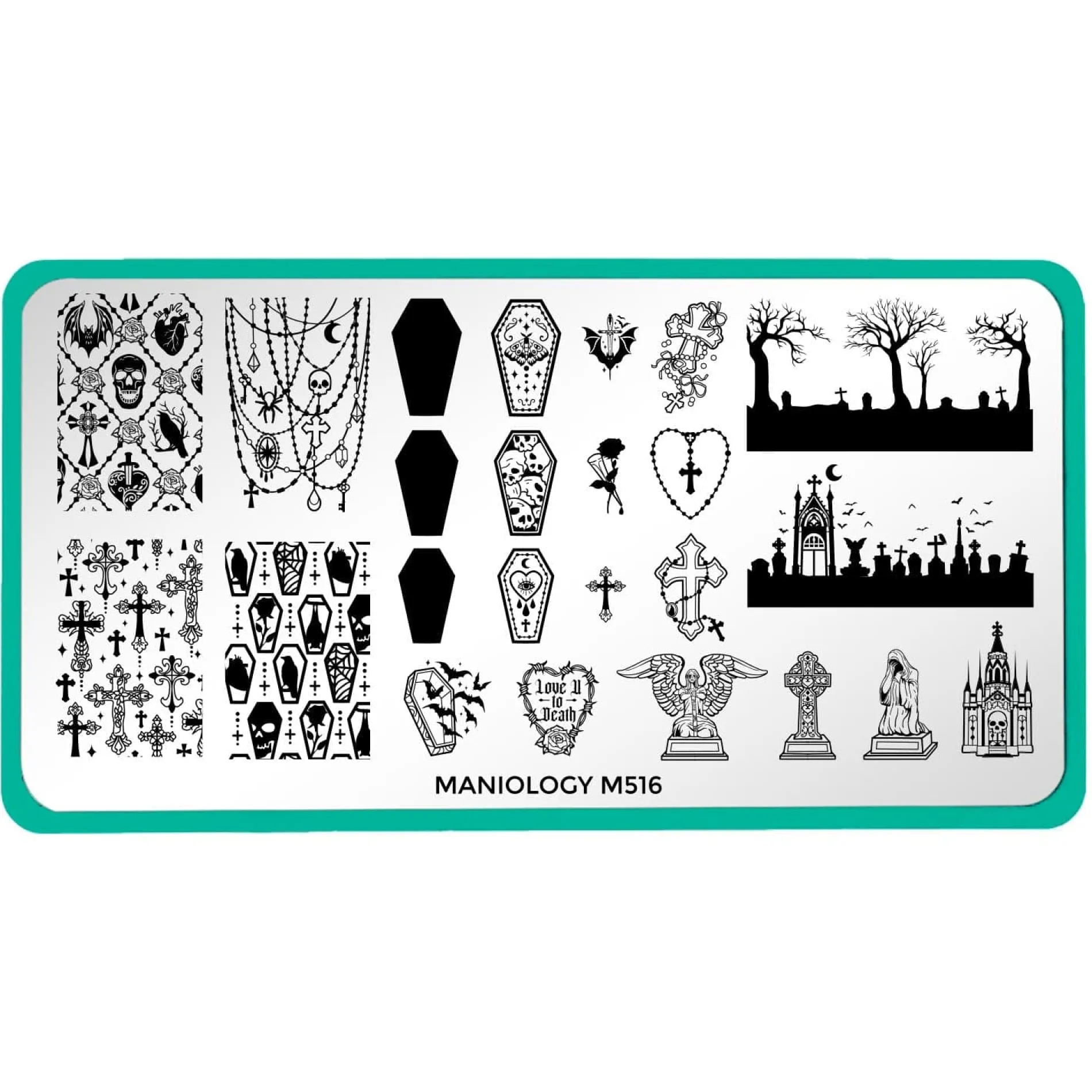 Mourning Mist (M516) - Nail Stamping Plate