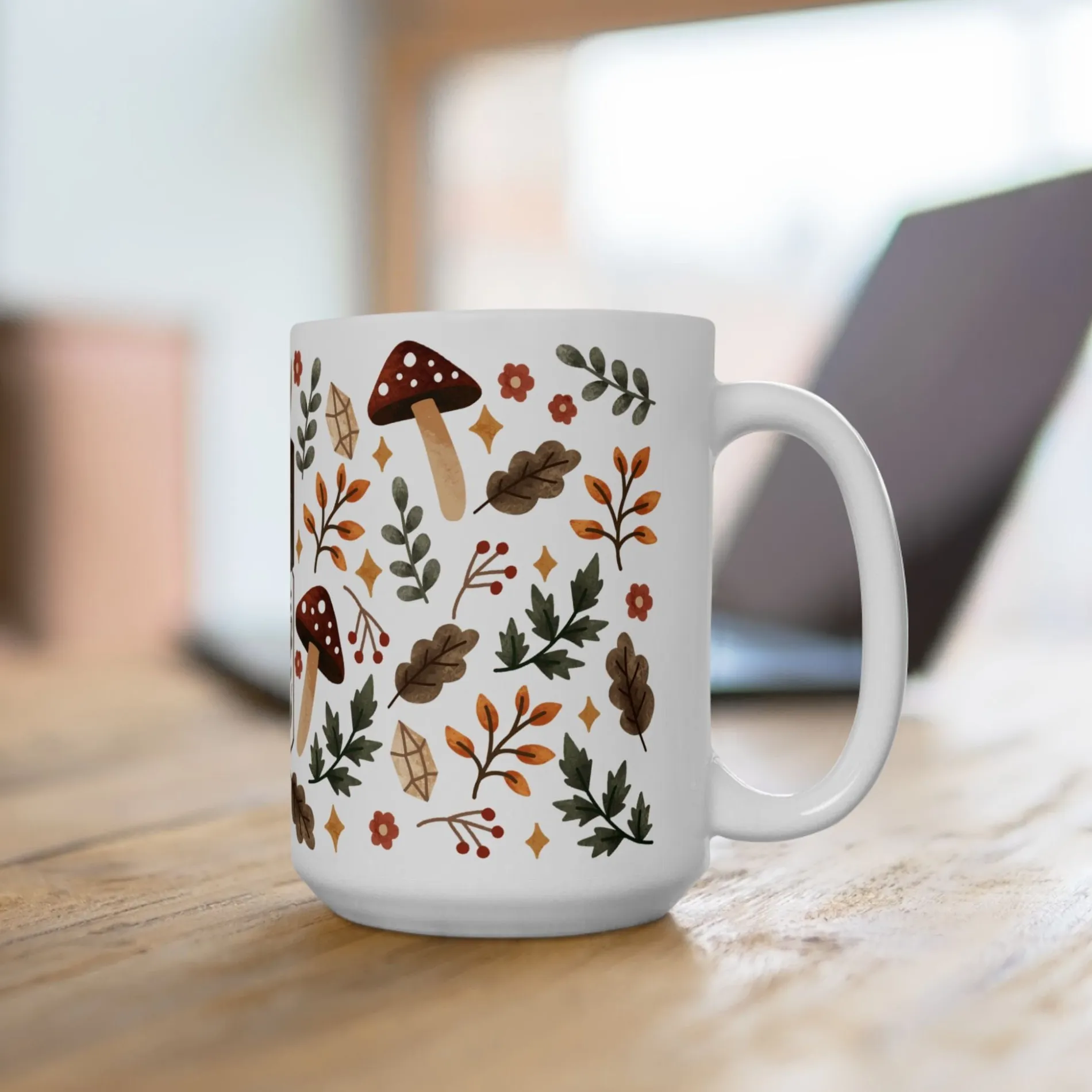 Mystic Garden Ceramic Coffee Mug 15oz