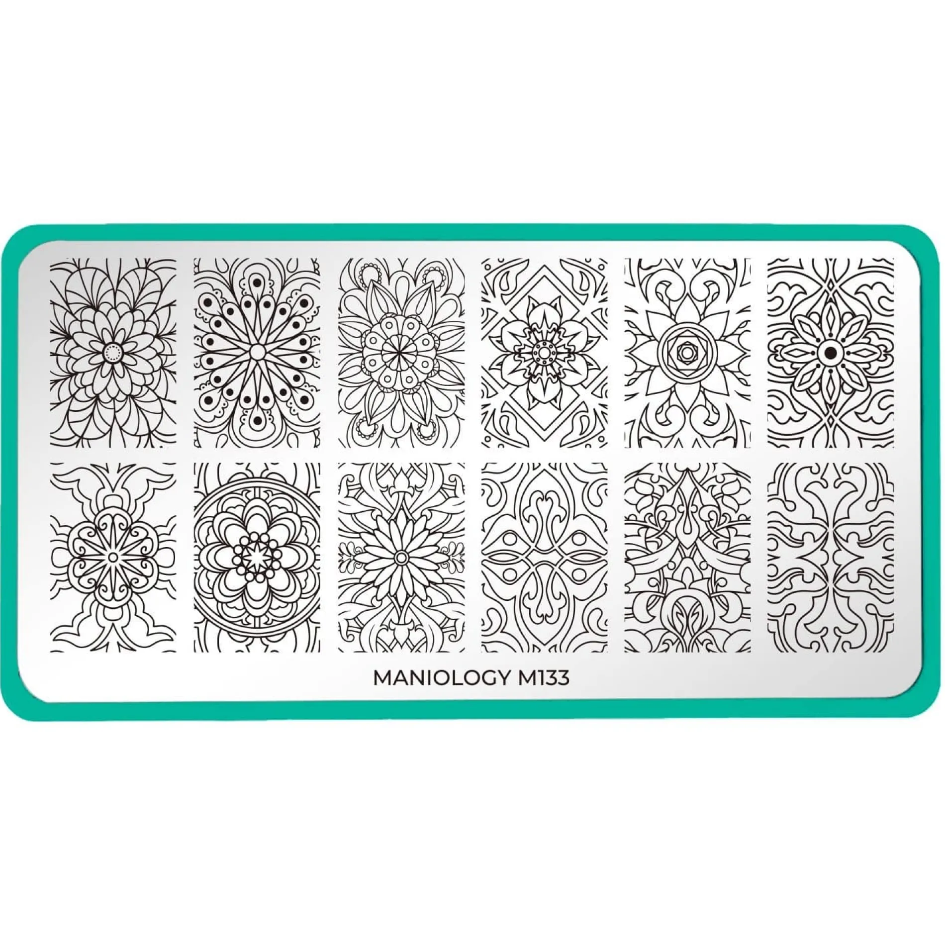Mystic Woods: Earthly Medallions/Nature's Kaleidescope (m133) - Nail Stamping Plate