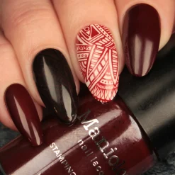 Mythos Collection: Red Sea (B199) Dark Oxblood Red Stamping Polish