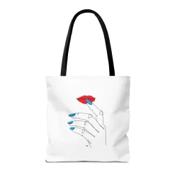 Nail Line Art Tote Bag