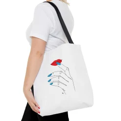Nail Line Art Tote Bag